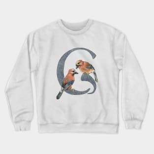 Avian Alphabet G - Eurasian jay Crewneck Sweatshirt